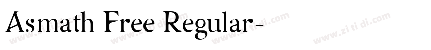 Asmath Free Regular字体转换